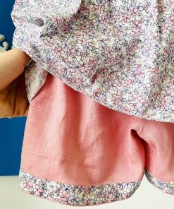 Set bộ bé gái hoa nhí- hồng SE142