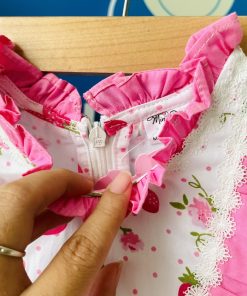 Váy Đầm Bé Gái Babydoll Họa Tiết Trái Dâu DA192