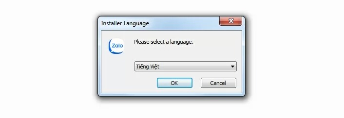 Chọn ngôn ngữ cần cài đặt zalo PC