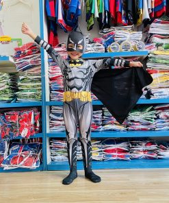 Bộ siêu nhân Batman liền quần kèm nón trùm và găng tay B176
