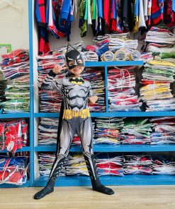 Bộ siêu nhân Batman liền quần kèm nón trùm và găng tay B176