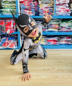 Bộ siêu nhân Batman liền quần kèm nón trùm và găng tay B176