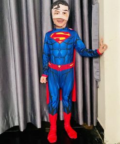 Bộ siêu nhân Superman liền quần kèm Choàng và mặt nạ B175