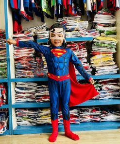 Bộ siêu nhân Superman liền quần kèm Choàng và mặt nạ B175