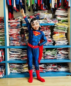 Bộ siêu nhân Superman liền quần kèm Choàng và mặt nạ B175