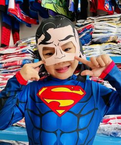 Bộ siêu nhân Superman liền quần kèm Choàng và mặt nạ B175