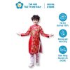 Áo dài cách tân bé trai in hình cá chất gấm cao cấp CT36