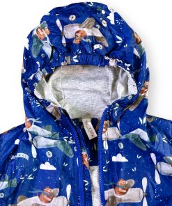 Áo khoác gió cho bé trai có mũ 2 lớp vải thun cotton AK48B