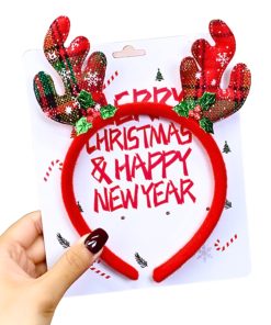 Bờm tóc noel PK32B đỏ xanh cho bé gái dưới 10 tuổi