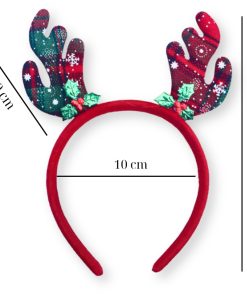 Bờm tóc noel PK32B đỏ xanh cho bé gái dưới 10 tuổi