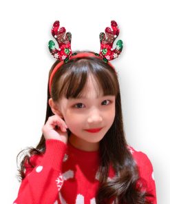 Bờm tóc noel PK32B đỏ xanh cho bé gái dưới 10 tuổi