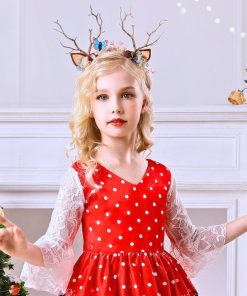 Đầm giáng sinh cho bé gái váy noel đi chơi DA210D từ 1-8 tuổi