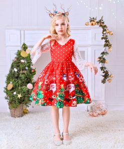 Đầm giáng sinh cho bé gái váy noel đi chơi DA210D từ 1-8 tuổi