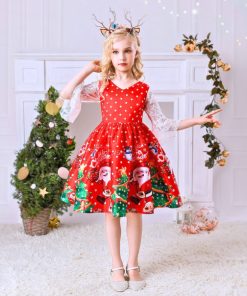 Đầm giáng sinh cho bé gái váy noel đi chơi DA210D từ 1-8 tuổi