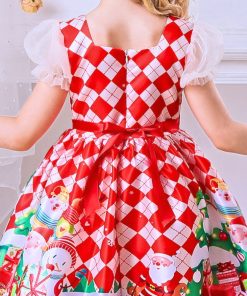 Đầm noel cho bé gái váy xòe mùa giáng sinh DA210C 1-8 tuổi