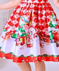 Đầm noel cho bé gái váy xòe mùa giáng sinh DA210C 1-8 tuổi