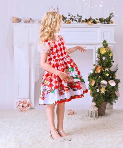 Đầm noel cho bé gái váy xòe mùa giáng sinh DA210C 1-8 tuổi