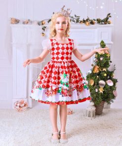 Đầm noel cho bé gái váy xòe mùa giáng sinh DA210C 1-8 tuổi