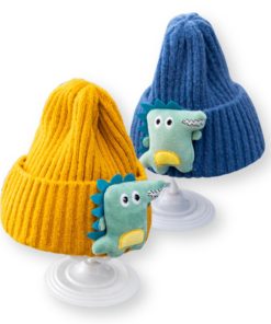 Mũ len cho bé trai và bé gái PK31A từ 1-5 tuổi hình khủng long