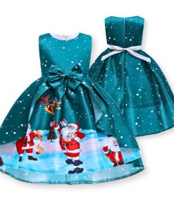 Váy noel cho bé gái váy xòe mùa giáng sinh DA210A Từ 1-8 Tuổi