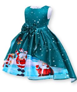 Váy noel cho bé gái váy xòe mùa giáng sinh DA210A Từ 1-8 Tuổi