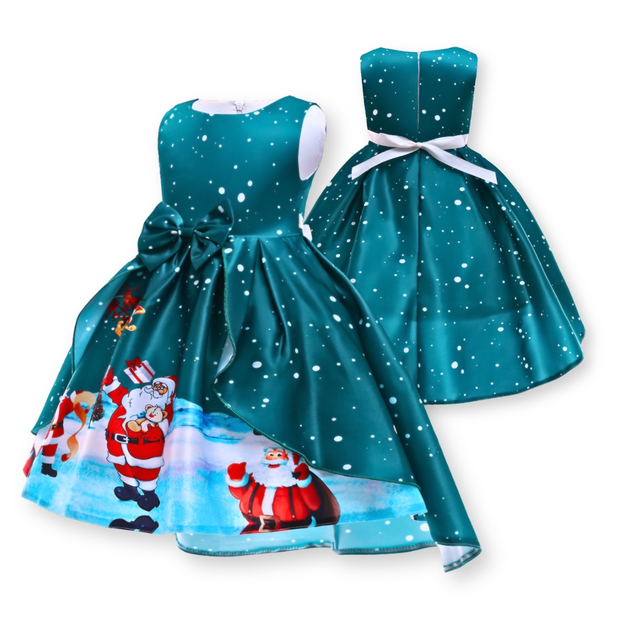 Váy noel cho bé gái váy xòe mùa giáng sinh DA210A Từ 1-8 Tuổi