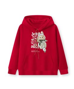 Áo khoác hoodie cho bé gái AT51A in hình labubu từ 3-10 Tuổi
