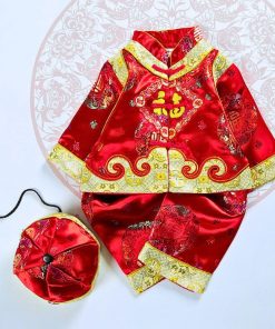 Bộ đồ tết cho bé trai dưới 14Kg SE143 gấm trung hoa sang trọng