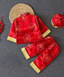 Bộ đồ tết cho bé trai dưới 14Kg SE143 gấm trung hoa sang trọng