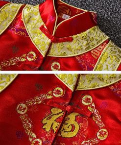 Bộ đồ tết cho bé trai dưới 14Kg SE143 gấm trung hoa sang trọng