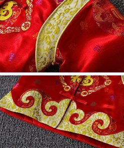 Bộ đồ tết cho bé trai dưới 14Kg SE143 gấm trung hoa sang trọng