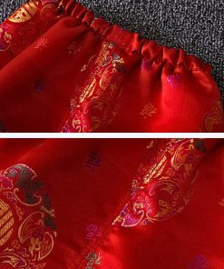 Bộ đồ tết cho bé trai dưới 14Kg SE143 gấm trung hoa sang trọng