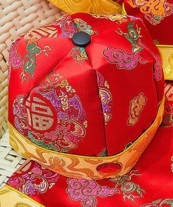 Bộ đồ tết cho bé trai dưới 3 tuổi SE171 dài tay kèm nón có lót trong