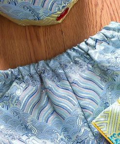 Bộ đồ tết cho bé trai dưới 3 tuổi SE178, gấm lụa mềm kèm nón