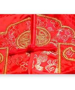 Bộ mặc tết cho bé trai dưới 3 tuổi SE137 ngắn tay vải lụa gấm đỏ