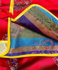 Bộ Tết Cho Bé Trai Ngắn Tay SE173-Đ1 Đồ Gấm Đỏ Thổ Cẩm Trung Hoa, Họa Tiết Nổi Bật Cho Bé Dưới 3 Tuổi Mặc Chúc Tết