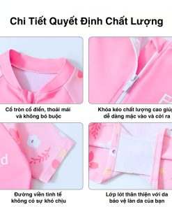 Đồ Bơi Bé Gái Chống Nắng Dạng Váy Chất Thun Lạnh BN196