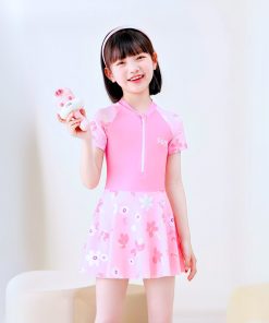 Đồ Bơi Bé Gái Chống Nắng Dạng Váy Chất Thun Lạnh BN196