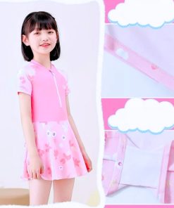 Đồ Bơi Bé Gái Chống Nắng Dạng Váy Chất Thun Lạnh BN196