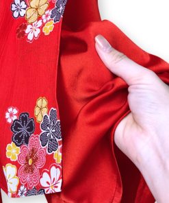 Set áo dài cho bé gái cách tân lụa sần in hoa + quần lụa ngọc trai, tay lồng kèm bờm CT42