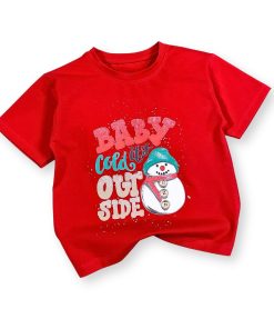 Áo noel cho bé trai & bé gái màu đỏ dưới 10 tuổi form unisex AT52_H