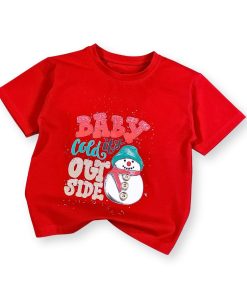 Áo noel cho bé trai & bé gái màu đỏ dưới 10 tuổi form unisex AT52_H