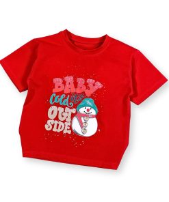 Áo noel cho bé trai & bé gái màu đỏ dưới 10 tuổi form unisex AT52_H