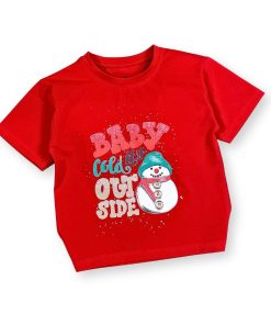 Áo noel cho bé trai & bé gái màu đỏ dưới 10 tuổi form unisex AT52_H
