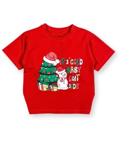 Áo thun noel đỏ cho bé trai & bé gái 2025 hình ông già noel dễ thương AT52_G