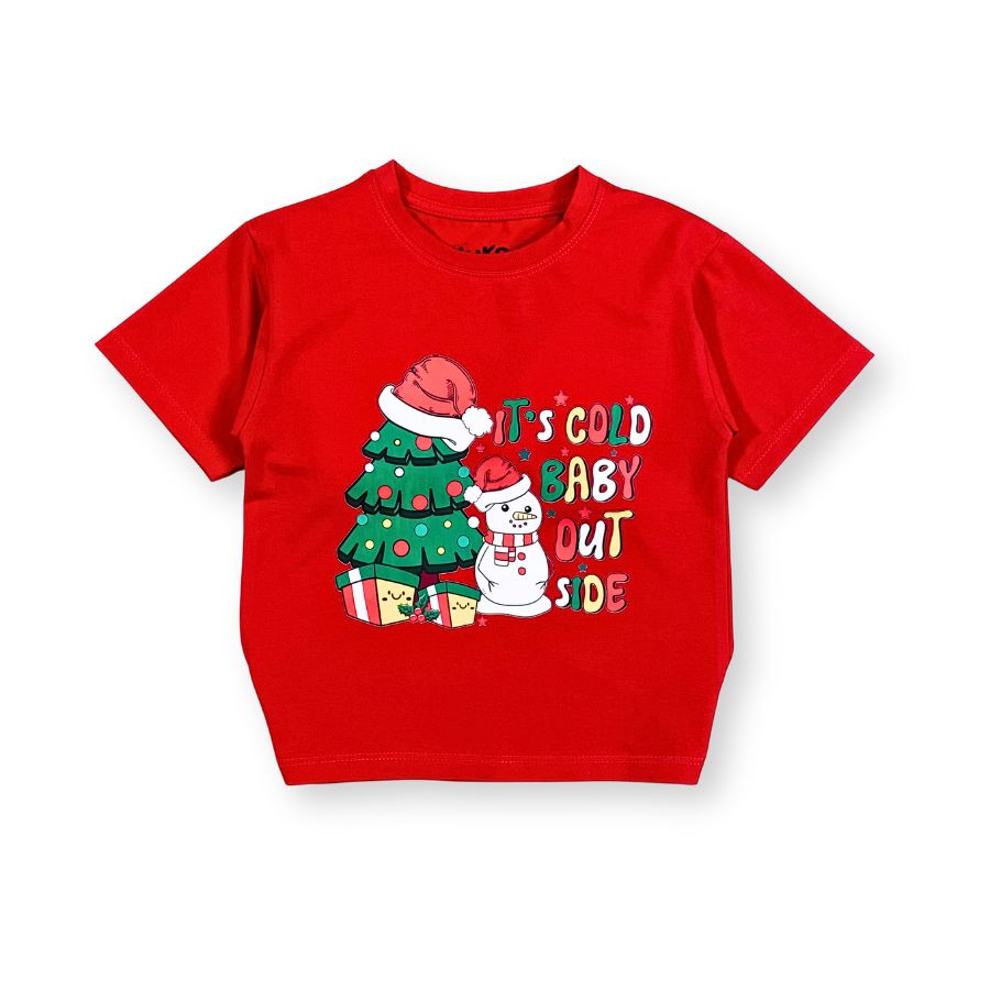 ao thun noel do cho be trai & be gai 2025 – hinh ong gia noel de thuong, cotton mem, mac cap doi giang sinh at52_G (10) Áo thun noel đỏ cho bé trai & bé gái 2025 hình ông già noel dễ thương AT52_G