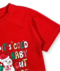 Áo thun noel đỏ cho bé trai & bé gái 2025 hình ông già noel dễ thương AT52_G