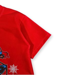 Áo thun siêu nhân nhện cho bé trai spider-man đỏ, thun trơn cotton AT53_B