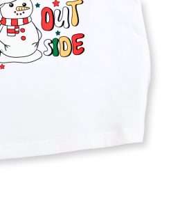 Áo thun trắng noel cho bé trai & bé gái hình người tuyết cây thông AT52_D