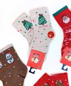 Set 5 đôi tất noel cho bé trai & bé gái vải cotton mềm bé dưới 12 tuổi PK55_A